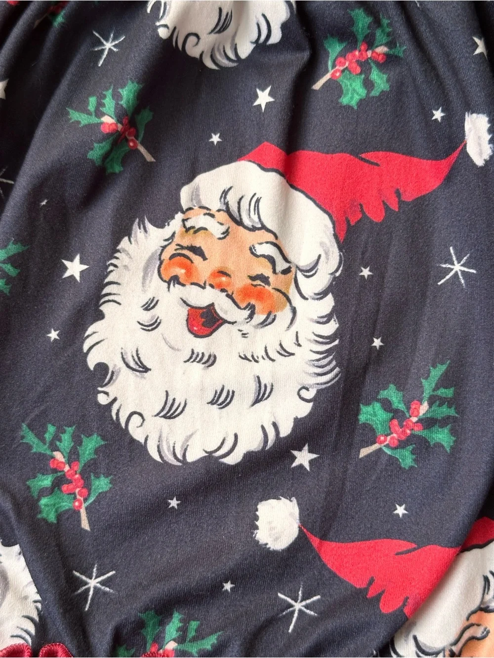 Boutique Santa Ruffle Christmas Dress size XL 5-6